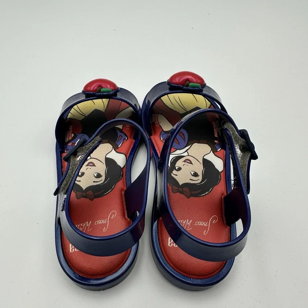 Mini Melissa Mar Disney Baby Sandals Red Glitter Snow White Jelly Girls Size 10